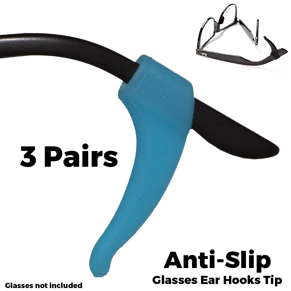 Eye Glasses Ear Hooks Anti-Slip Sky Blue