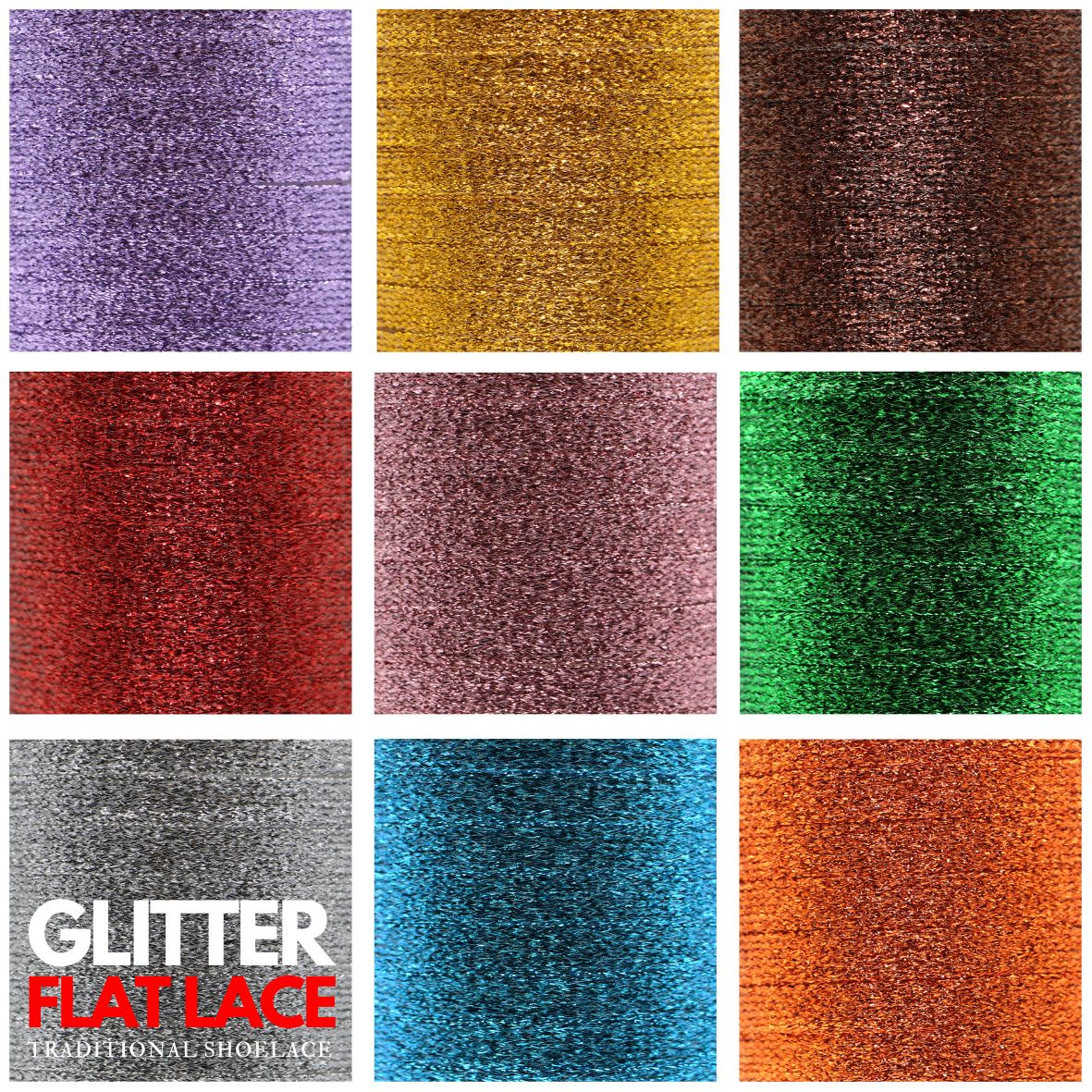 Glitter Flat Shoelaces