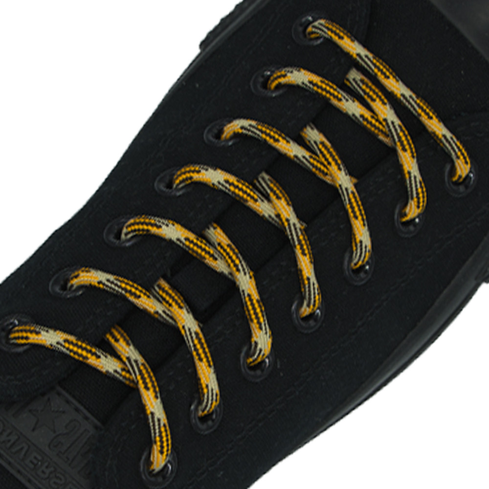 Black Orange Shoelace -  Round