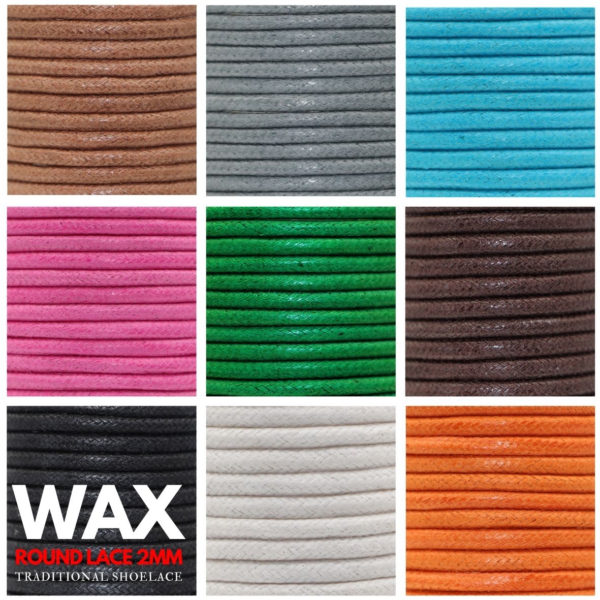 Wax Shoelace - Round Ø2mm