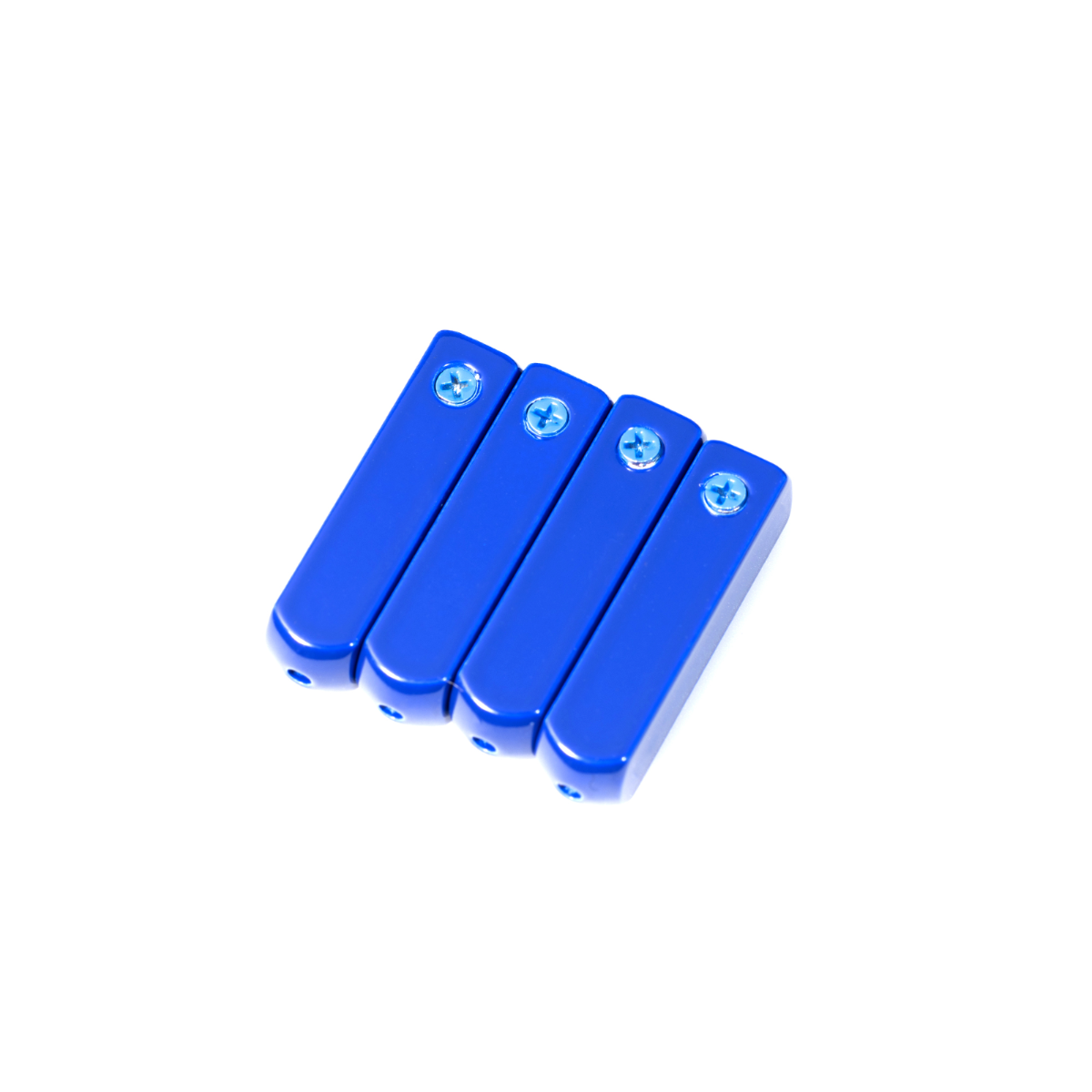 Blue Metal Aglets Tips (4 Pcs)