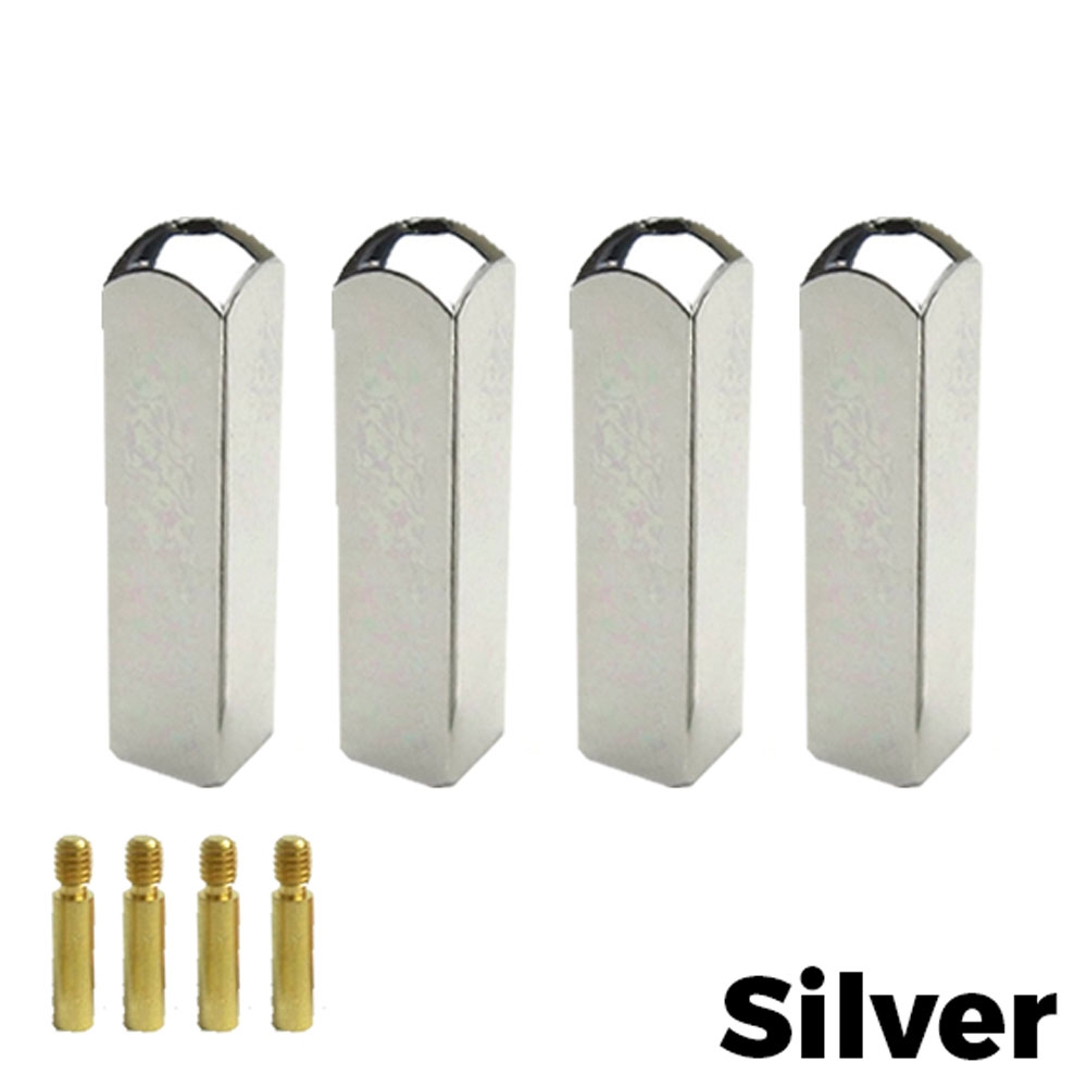 Aglet Lace Tips Metal Screw On - Silver (4 Pcs) 4
